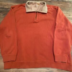 Mens pendleton quarter zip orange peach classy quarter zip pullover